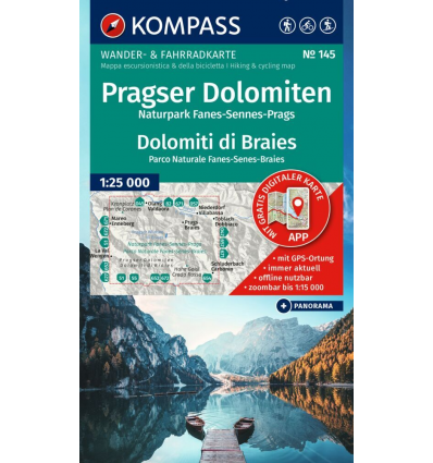 Pragser Dolomiten, Naturpark Fanes-Sennes-Prags 1:25.000