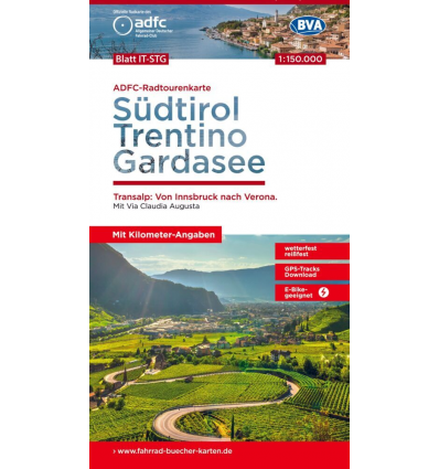 CARTA CICLISTICA ALTO ADIGE TRENTINO LAGO DI GARDA