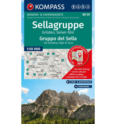 Sellagruppe, Gröden, Seiser Alm 1:50.000