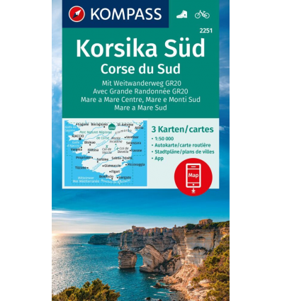 Korsika Süd 1:50.000, SET aus 3 Karten